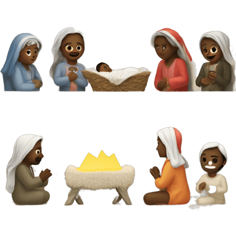 Christmas crib emoji