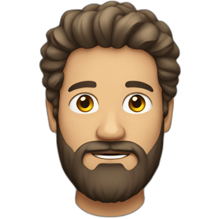 hombre de pelo largo y barba emoji