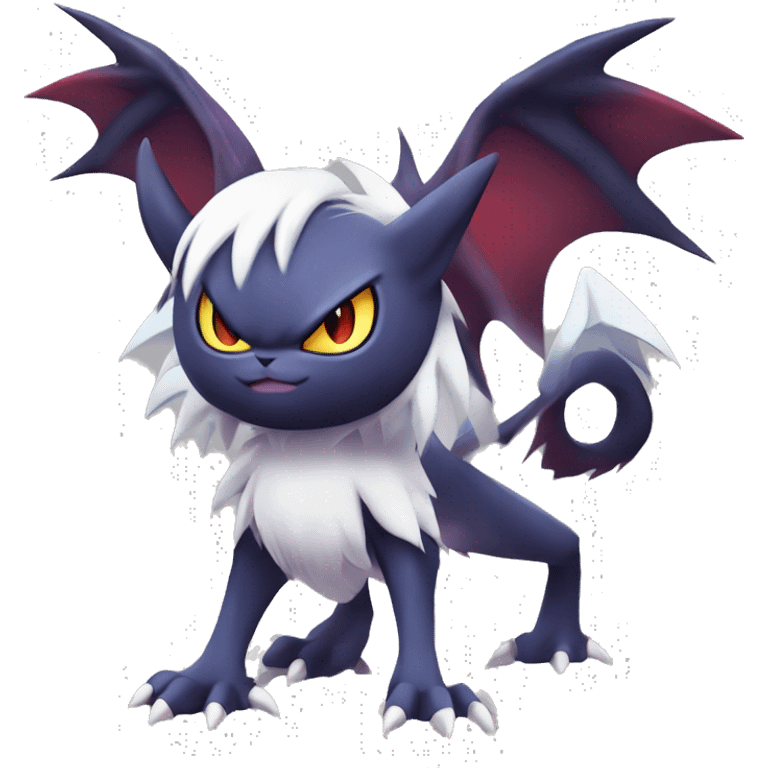 Edgy Cool Kawaii Litten-Noivern-Noibat-Absol-Pokémon Full Body emoji