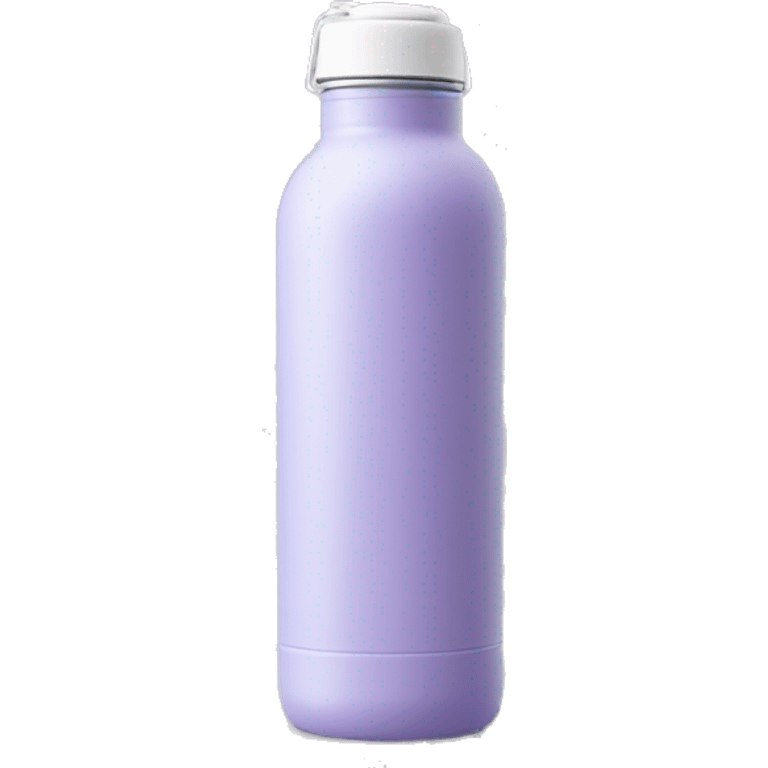 pastel purple water bottle with white lid and detsils emoji