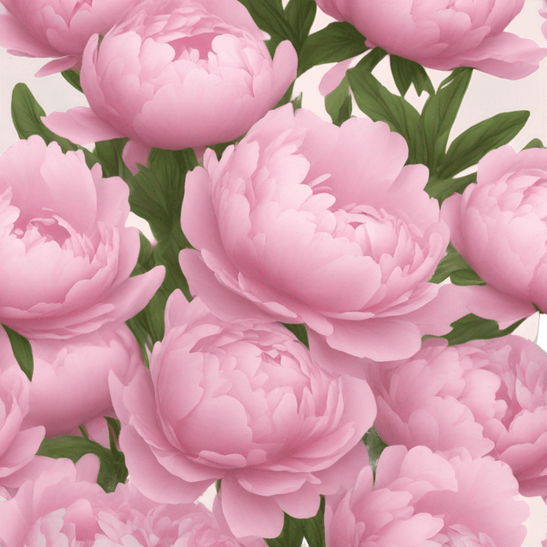 Bouquet of light pink peonies emoji