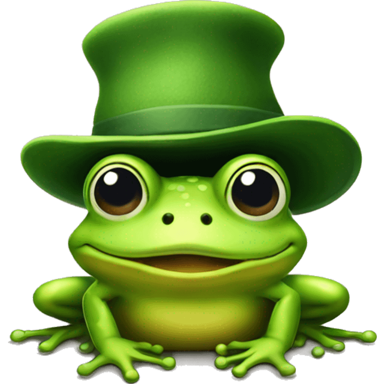 frog with hat emoji