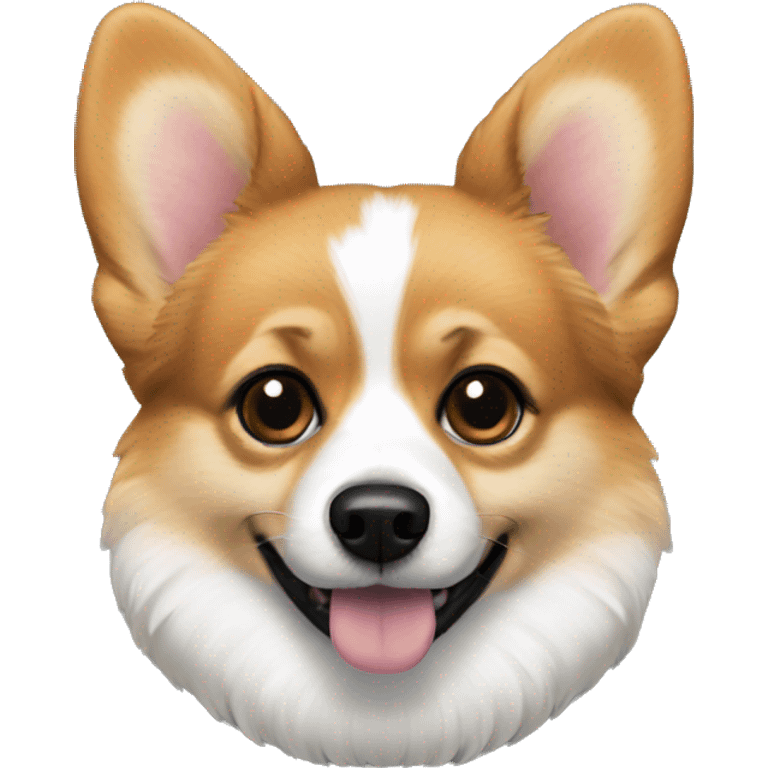 Corgi Pomeranian with black details emoji