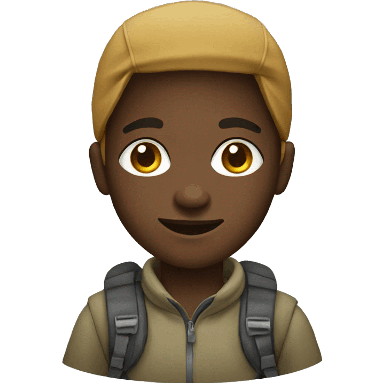 young black hiker emoji