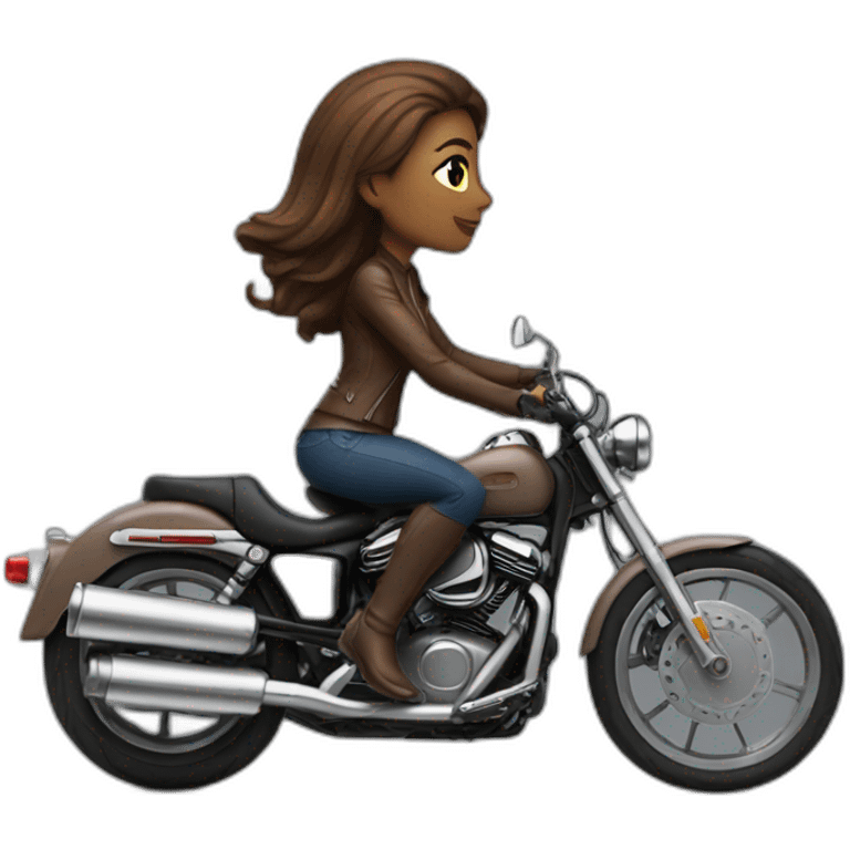 Woman on bullet bike emoji