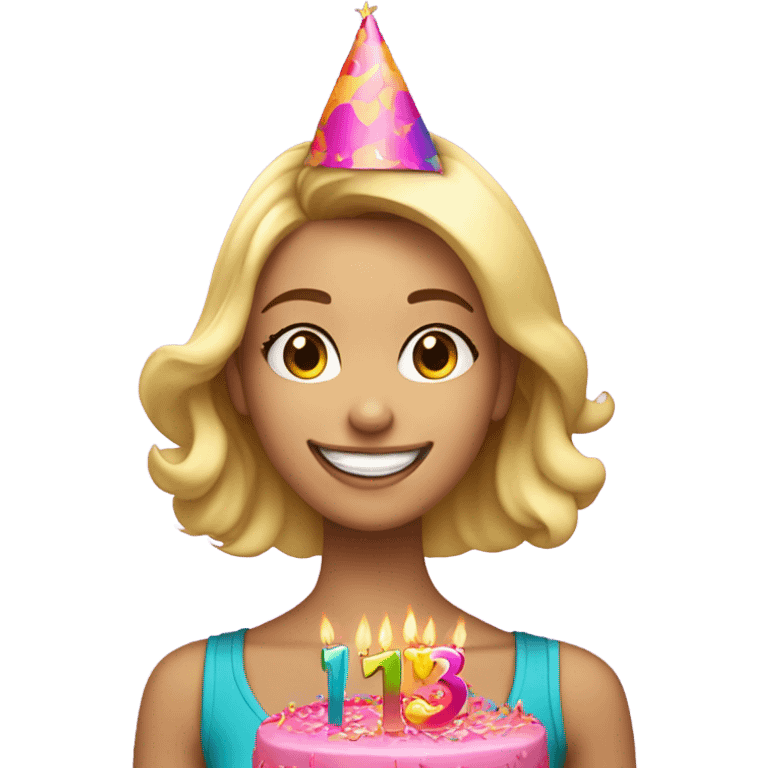 13 Birthday Blonde girl emoji