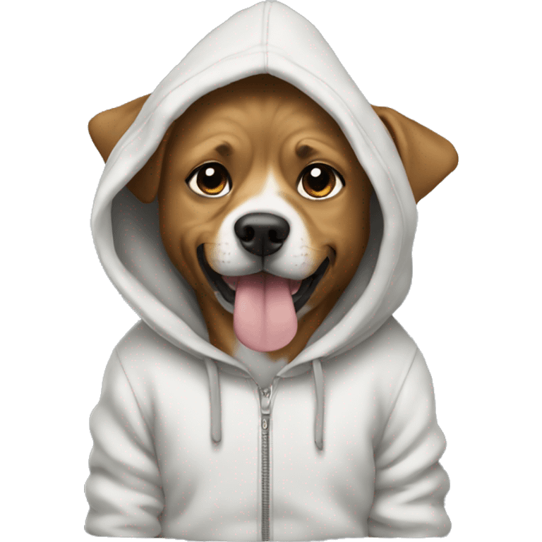 dog wearing a hoodie emoji