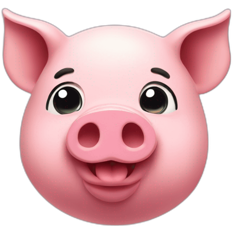 PiG with tiktok written on it  emoji