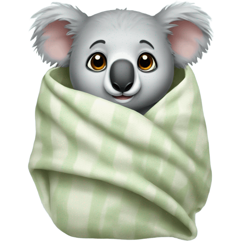 Koala in a blanket emoji