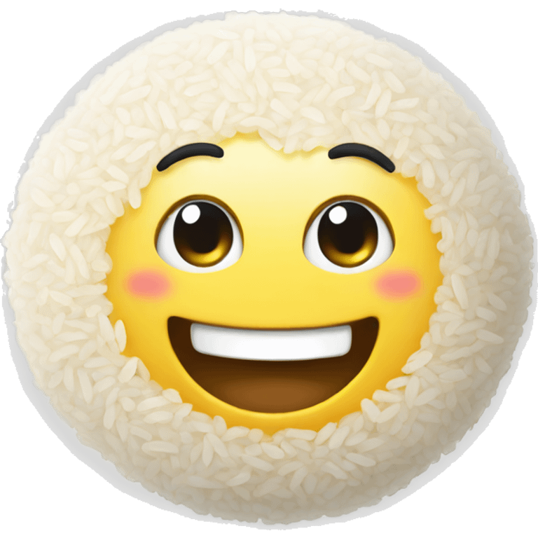 happy rice emoji