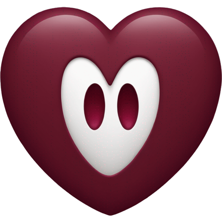 burgundy heart emoji