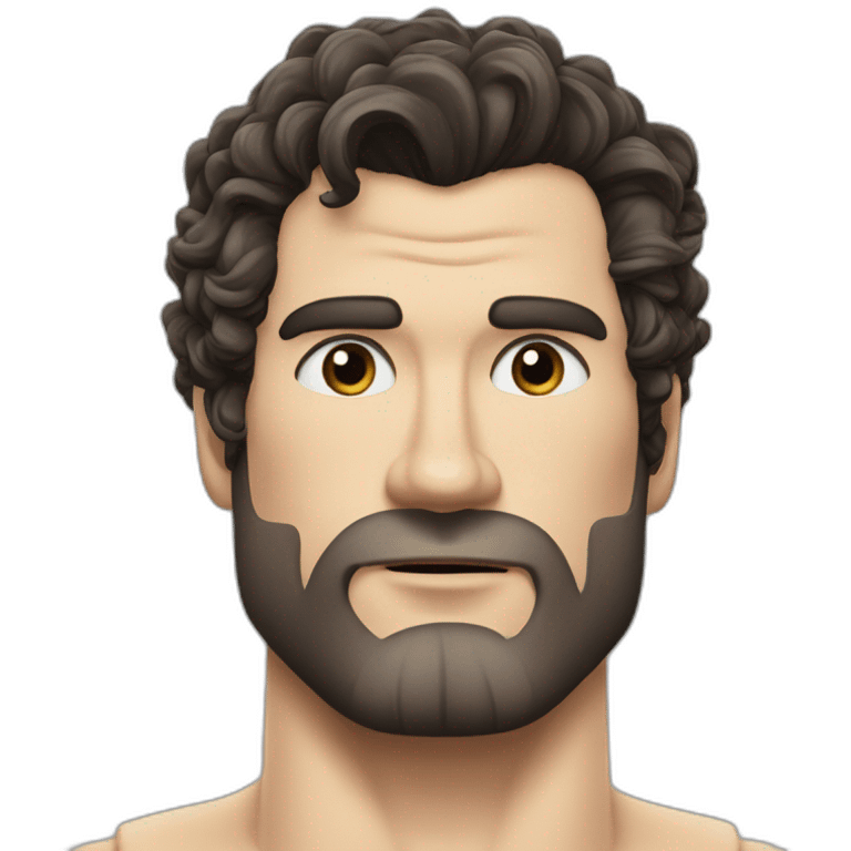 Henry Cavil hairy whole body magazine cover emoji