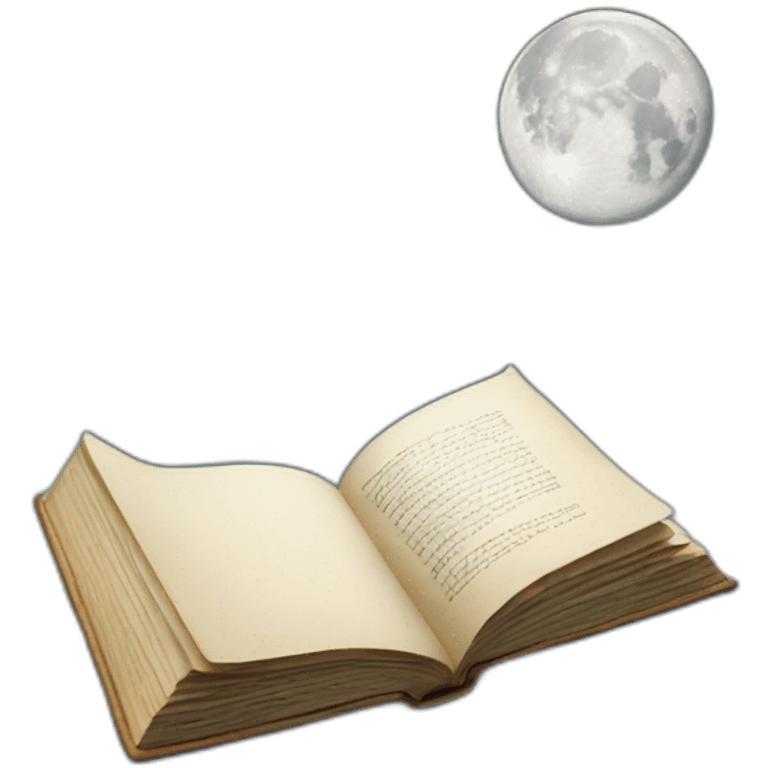 Book with moon on cover  emoji