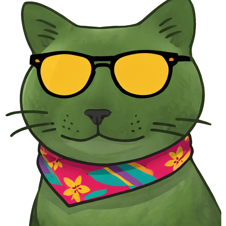 Cat with sunglasses emoji