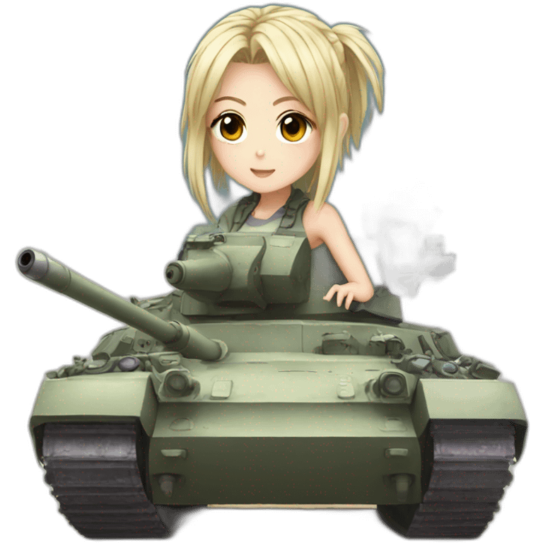 anime girls driving tanks emoji