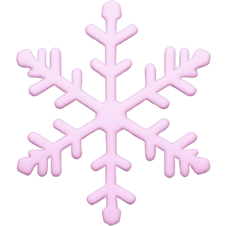 Pastel pink snowflake emoji