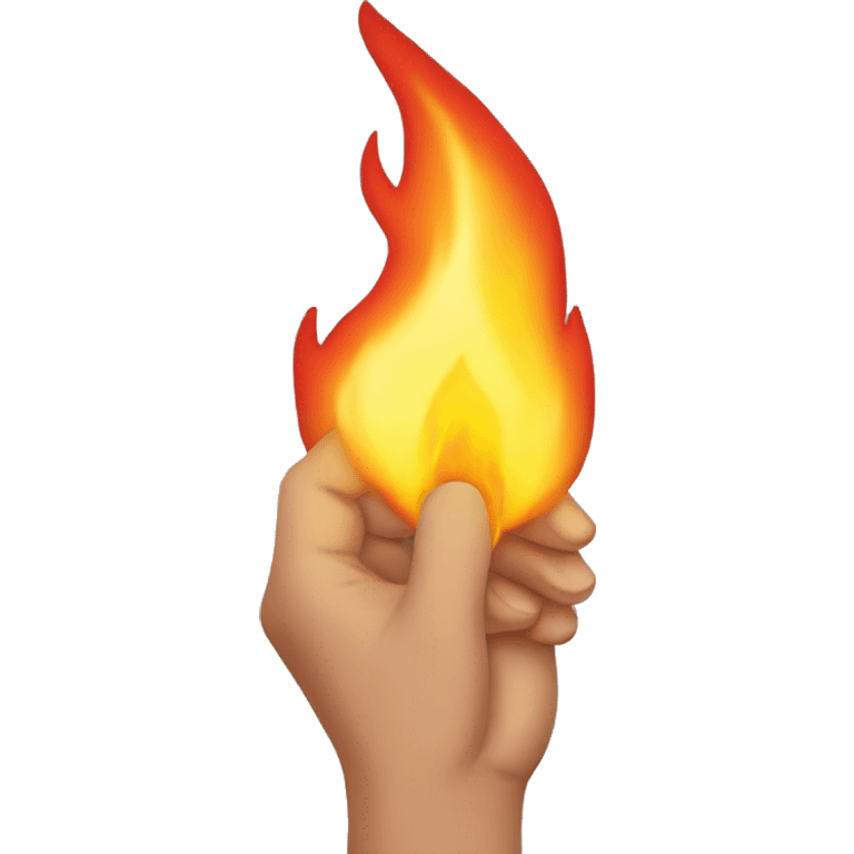 female hand wielding flame emoji