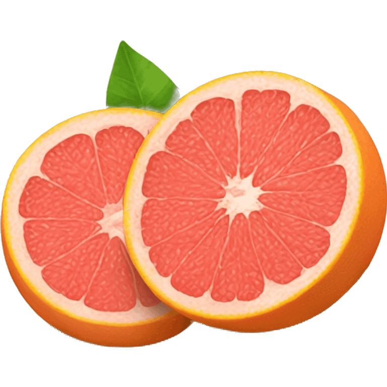 Two Grapefruit with leaves emoji