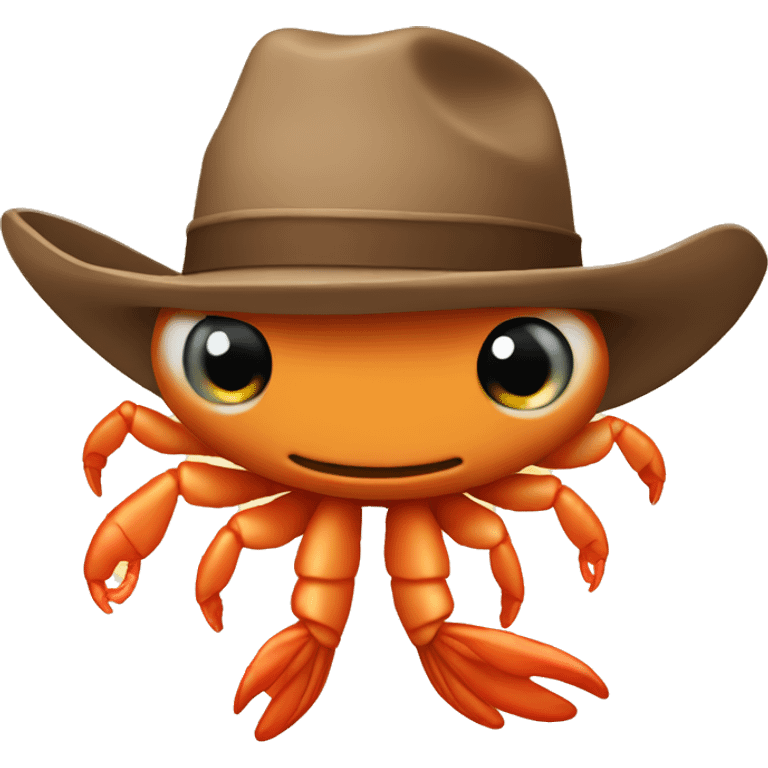 Shrimp with cowboy hat emoji