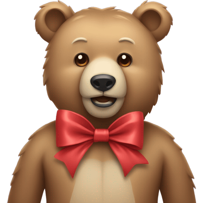 Bear with a bow emoji