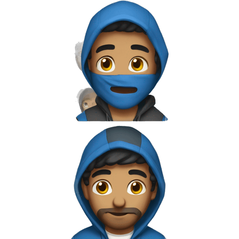 Arab guy with blue hoodie emoji