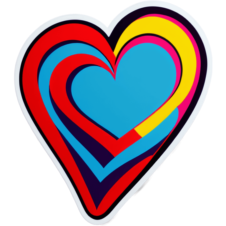 Pop art heart  emoji