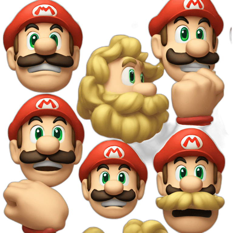 MARIO BROS WITH HAND ON MOUTH emoji