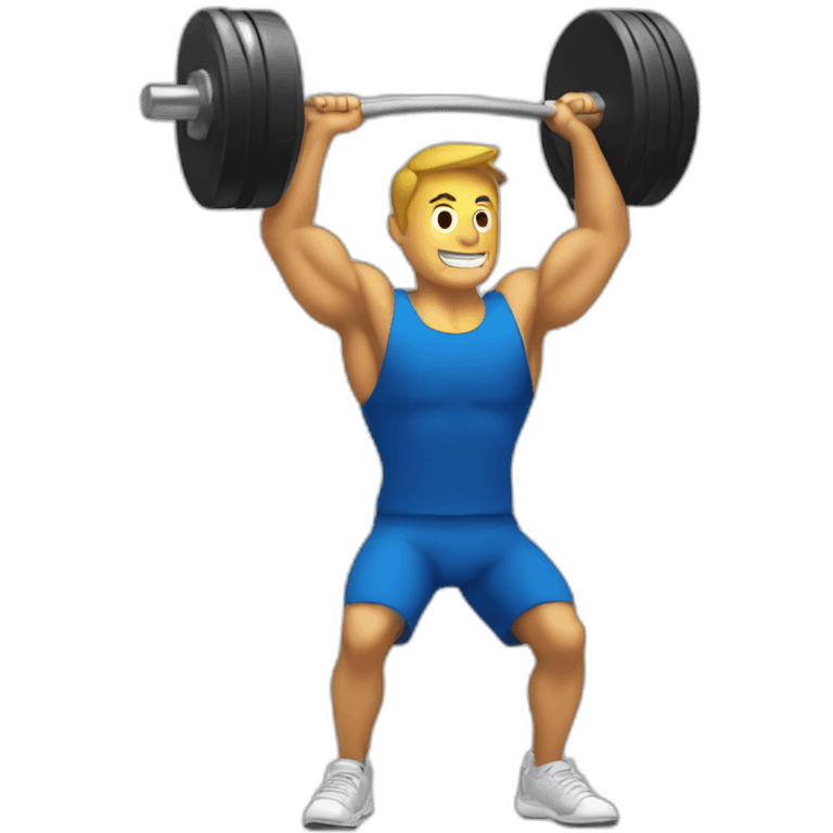 man doing kettle bell swings emoji