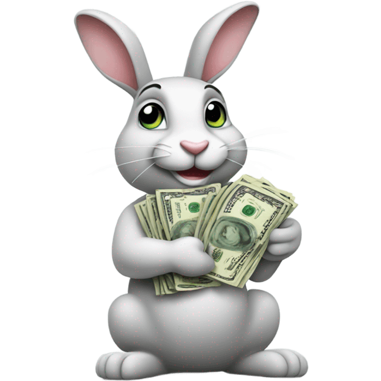 Rabbit with money emoji