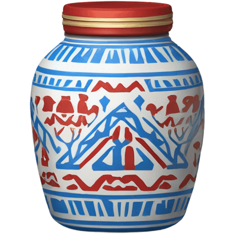 jar  white blue red egypt emoji