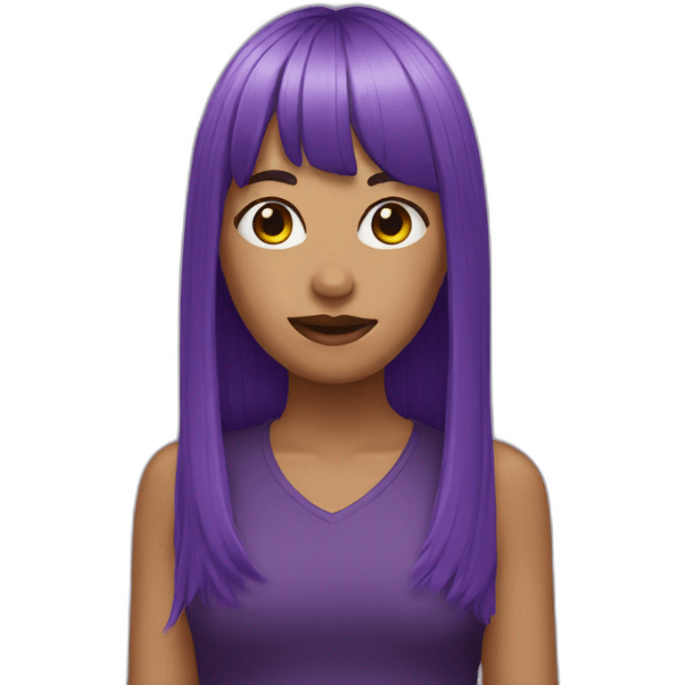 Purple bangs emoji