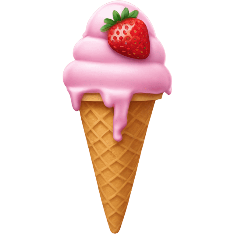 strawberry ice cream emoji