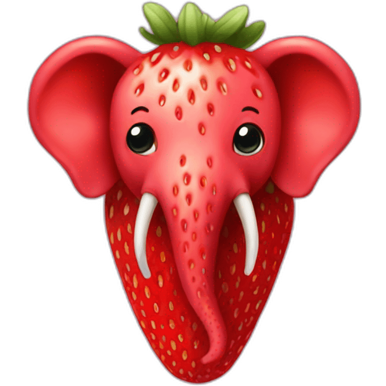 Strawberry elephant emoji