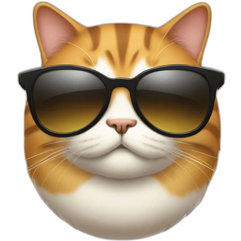 fat cat with sunglass emoji