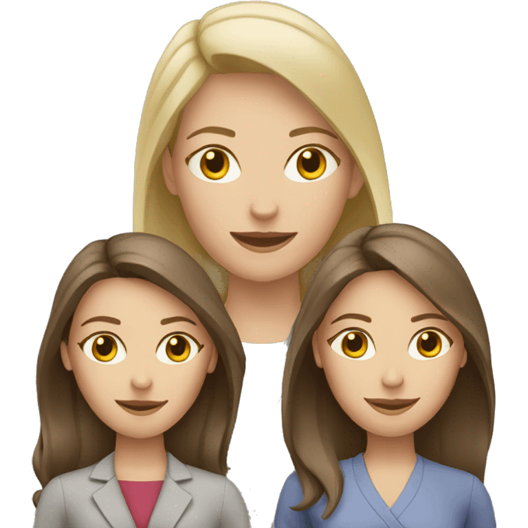 3 female work colleagues emoji