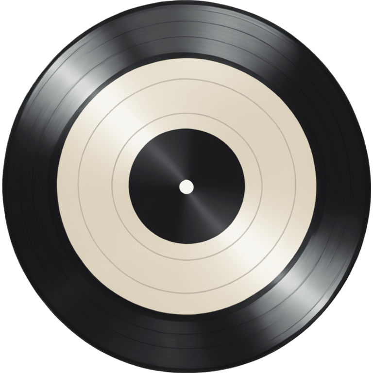 vinyl record with white bow emoji