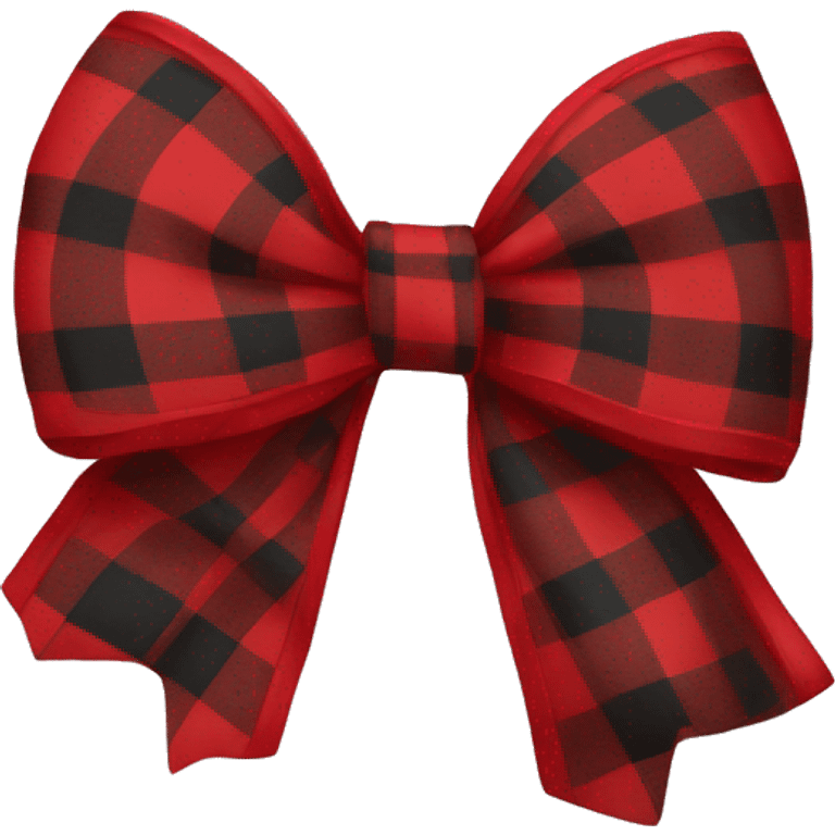 red plaid bow emoji