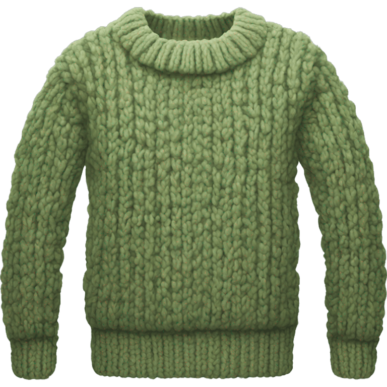 Sage green chunky knit sweater  emoji