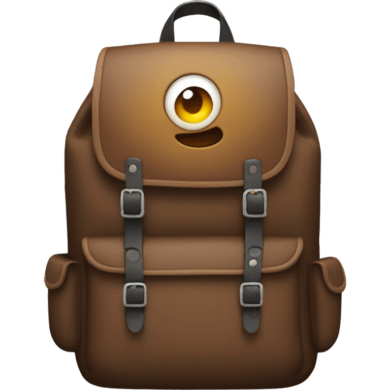 backpack with eyes emoji