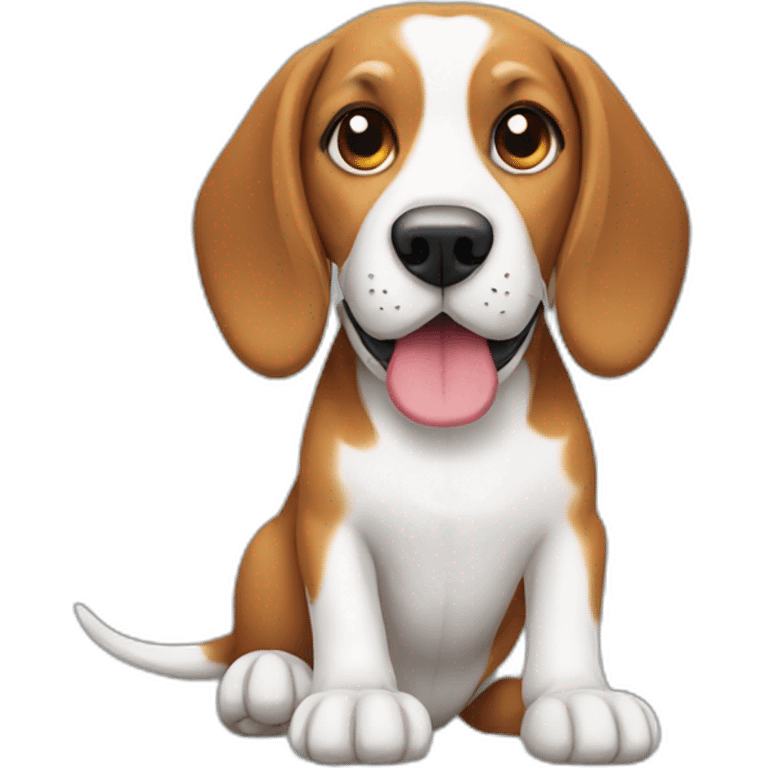 beagle with bone emoji