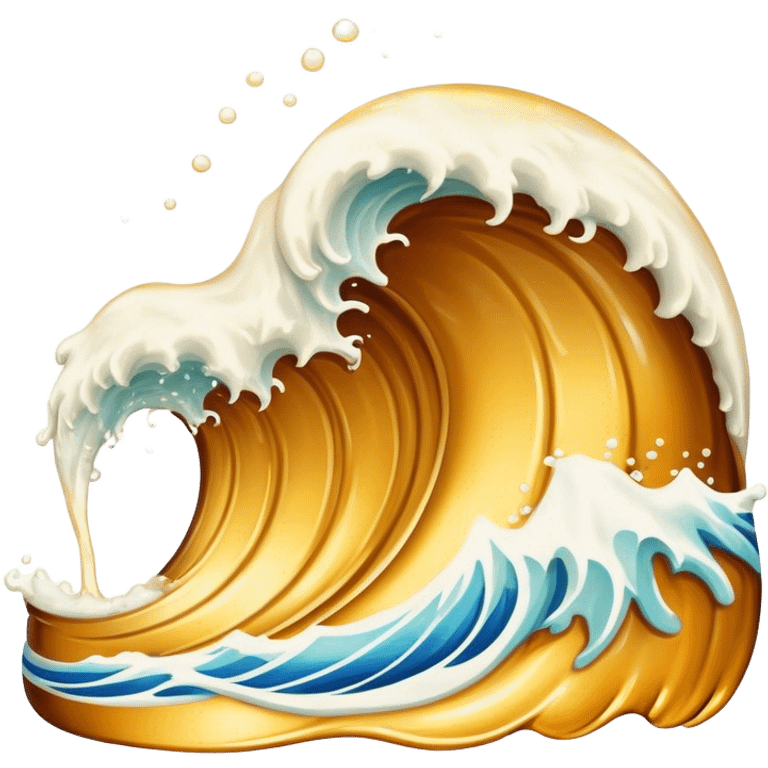 Ocean wave made of beer emoji