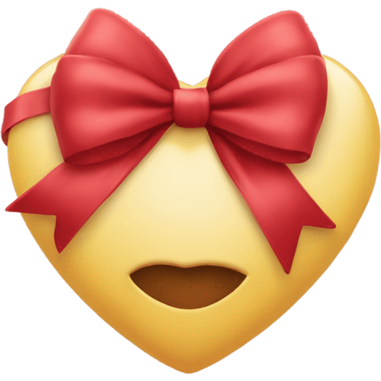 Aheart with a decorative bow on it, emoji