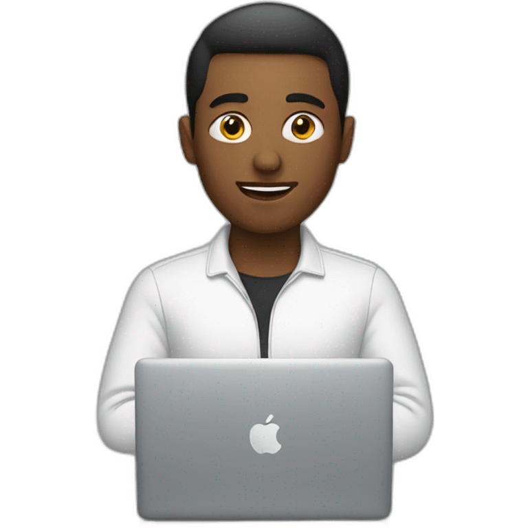 men with macbook emoji