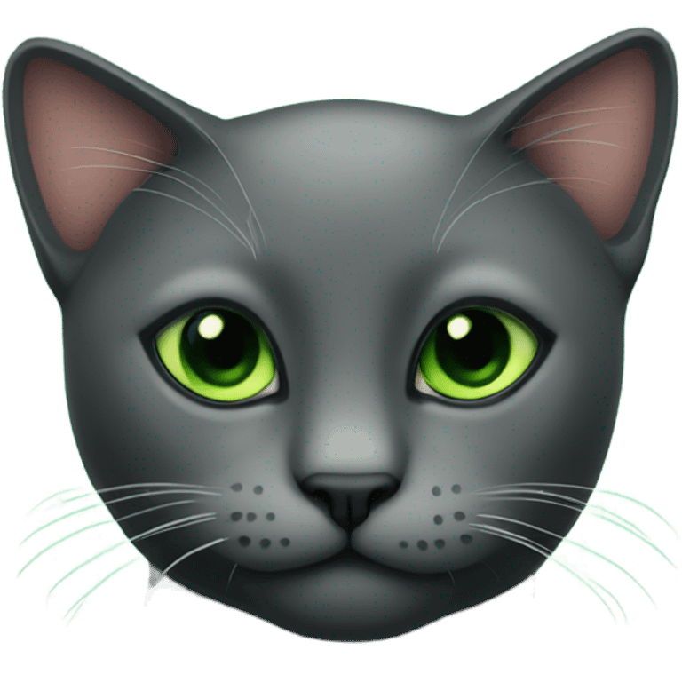 Gatto nero con occhi verde emoji