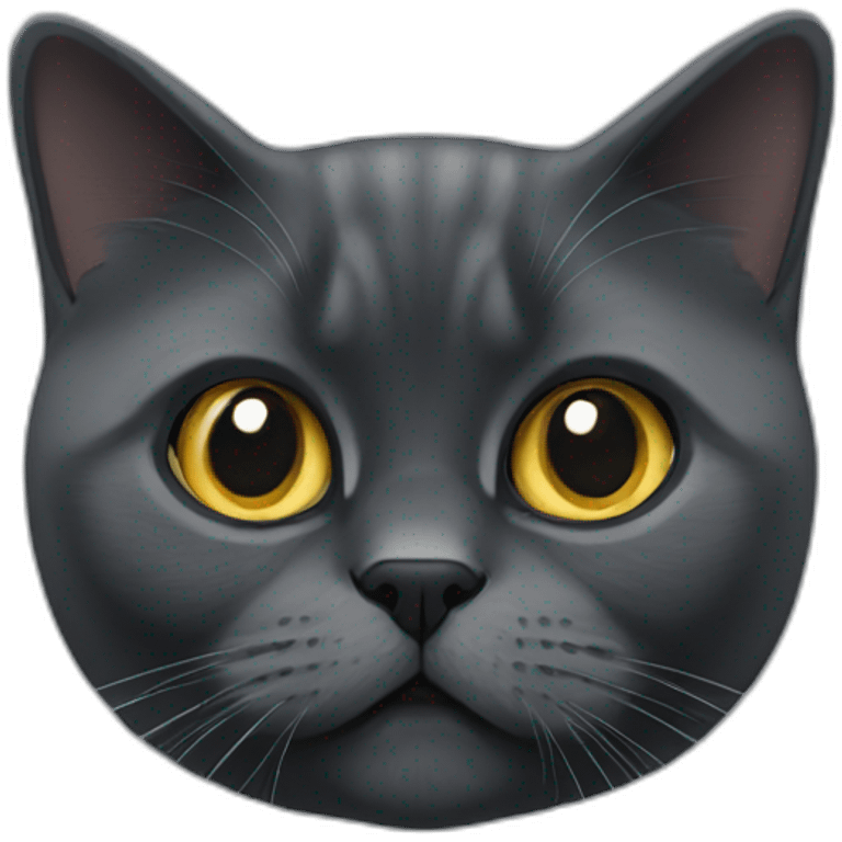 black British Shorthair lurking emoji