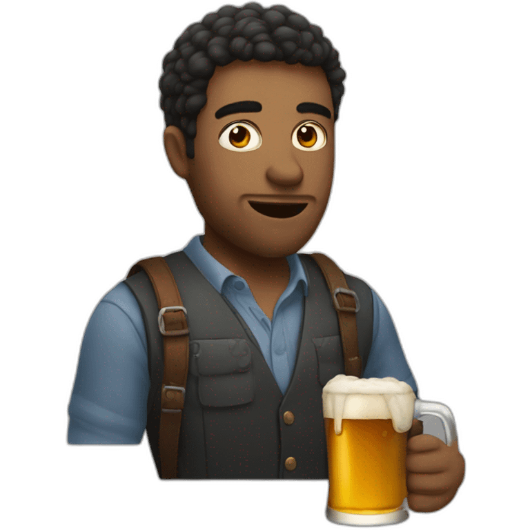 Man ask to drink beer emoji