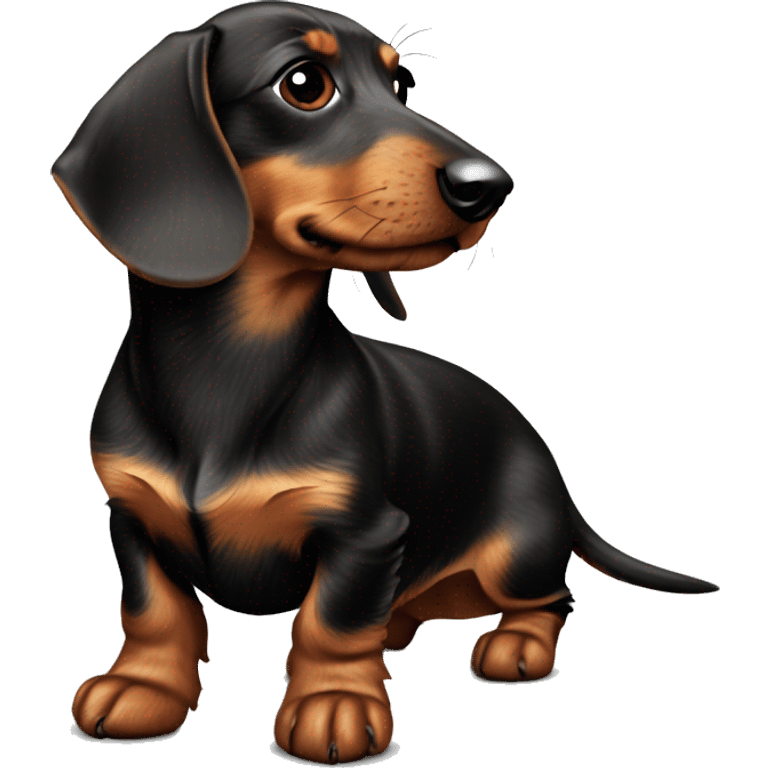 wirehaired dachshund profile entité body emoji