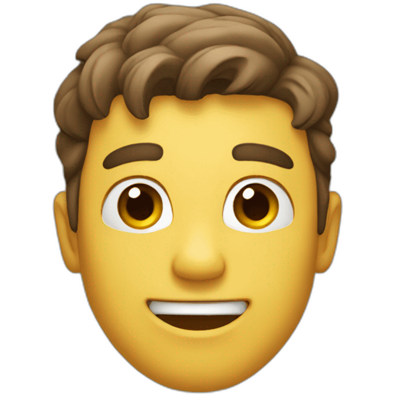 man looking sideways excited emoji