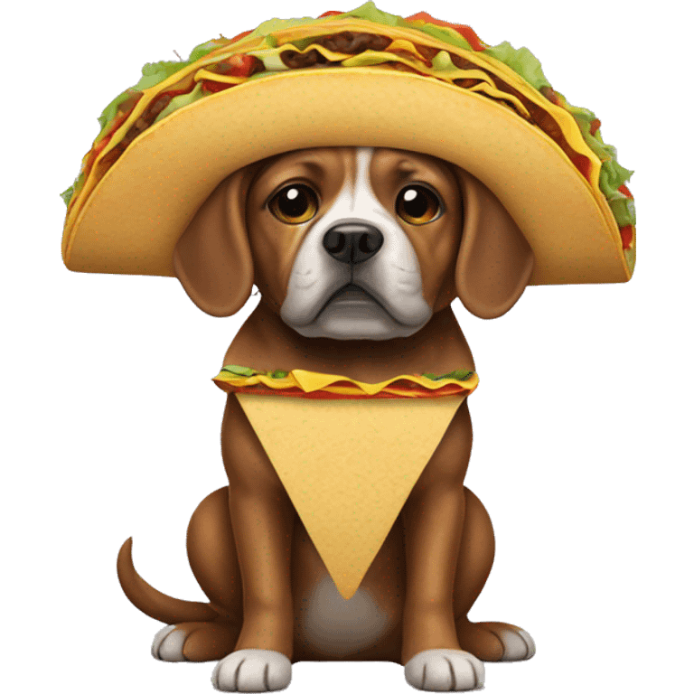 dog wearing a taco costume  emoji