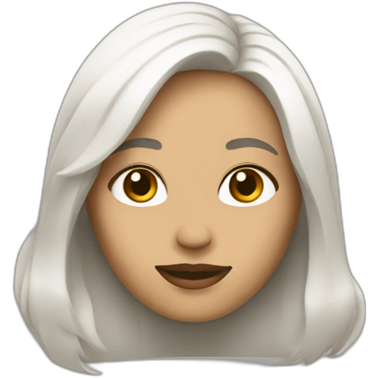 Mujer con pelo blanco emoji